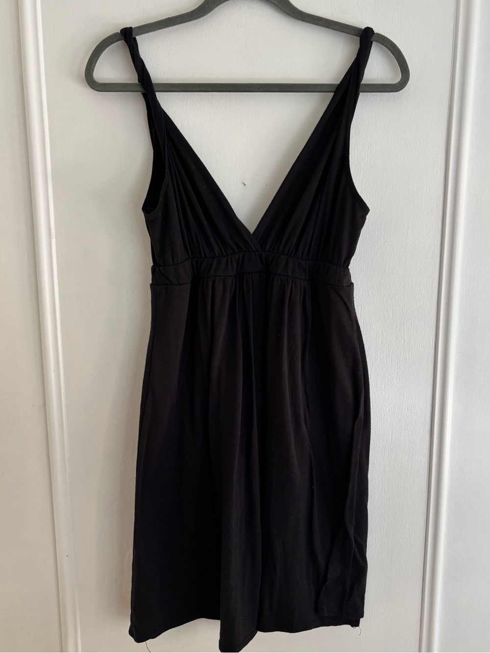Classic Black V-Neck Women's Dress